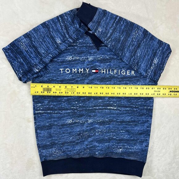 Tommy Hilfiger Blue Logo Crewneck Sweatshirt - Picture 10 of 13